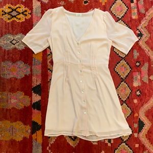 Wilfred Button-Front Dress (Rose Quartz)